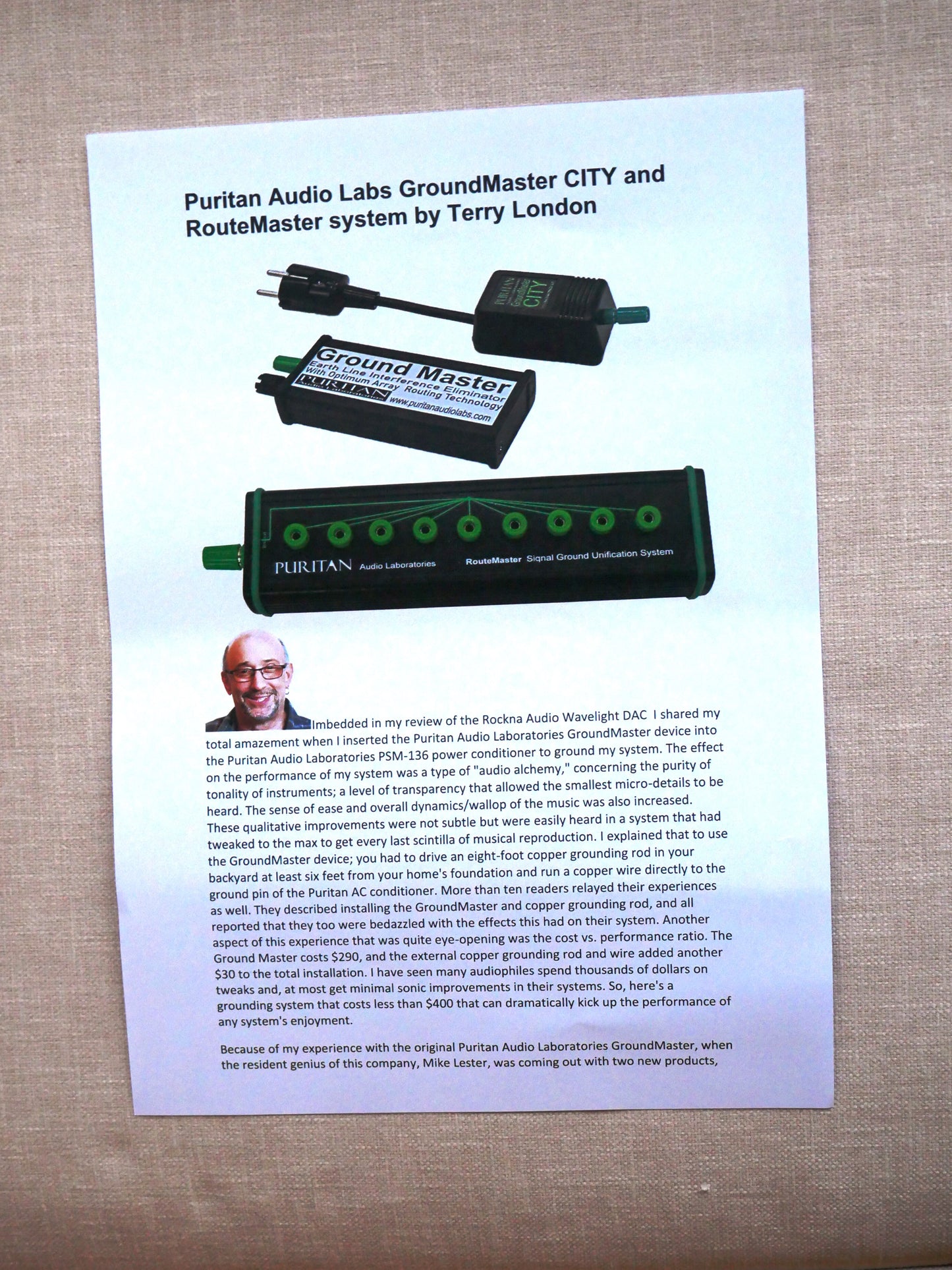 Puritan Audio Ground Master City