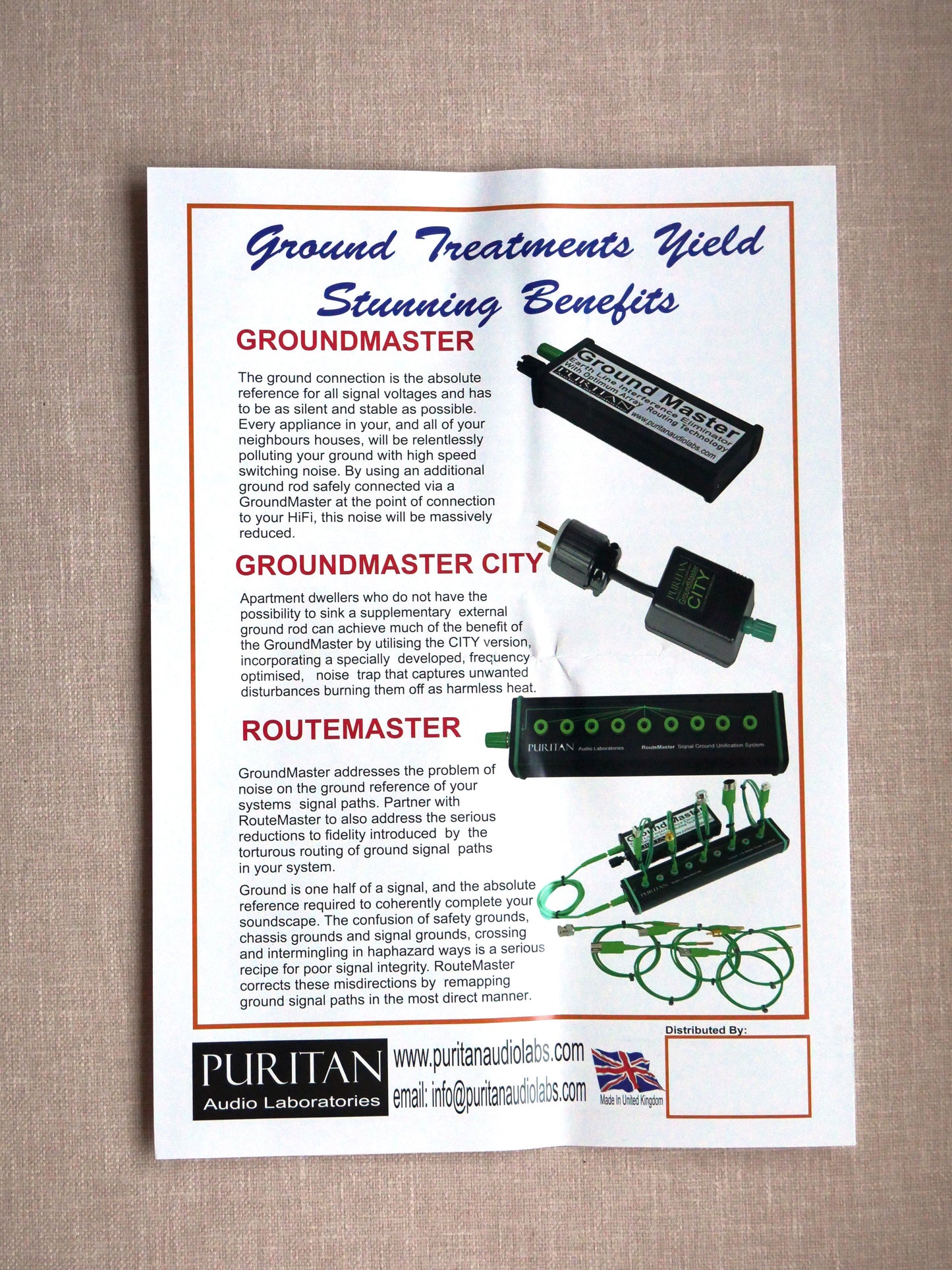 Puritan Audio Route Master