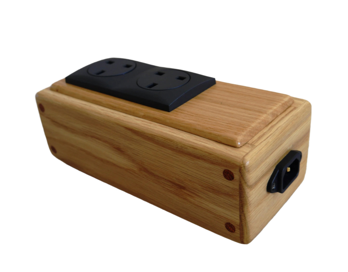 HiFi In Touch Solid Oak Mains Distribution Block 2 Way