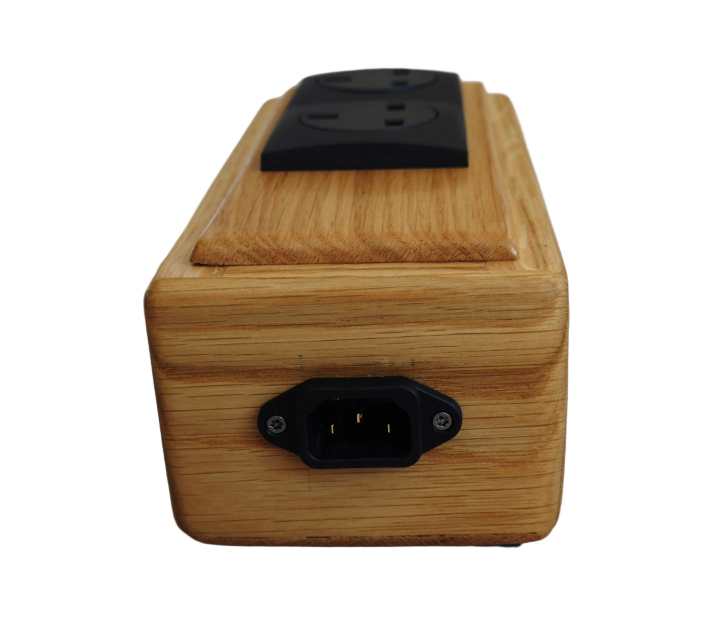 HiFi In Touch Solid Oak Mains Distribution Block 2 Way